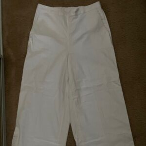 Banana republic white wide leg pants